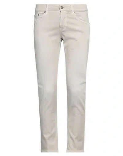 Dondup Man Jeans Light Grey Size 35 Cotton, Elastomultiester, Elastane