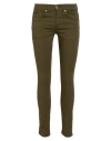 Dondup Man Denim Pants Military Green Size 33 Cotton, Elastomultiester, Elastane