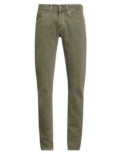 Dondup Man Jeans Military Green Size 31 Cotton, Elastane