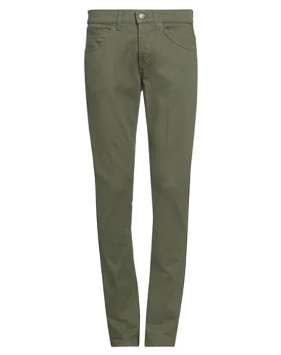 DONDUP DONDUP MAN JEANS MILITARY GREEN SIZE 30 COTTON, ELASTANE