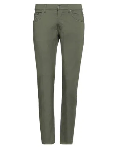 Dondup Man Jeans Military Green Size 31 Cotton, Elastomultiester, Elastane In Green