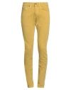 Dondup Man Jeans Mustard Size 30 Cotton, Elastane In Yellow