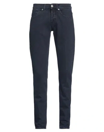 Dondup Man Jeans Navy Size 29 Cotton, Elastane In Navy Blue