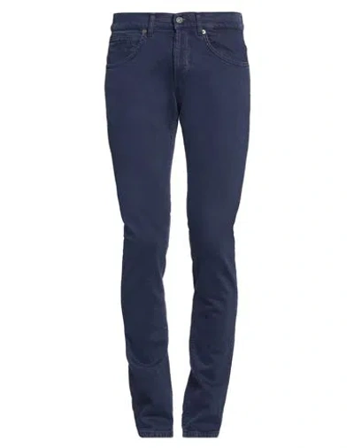 Dondup Man Jeans Navy Size 30 Cotton, Elastane In Navy Blue