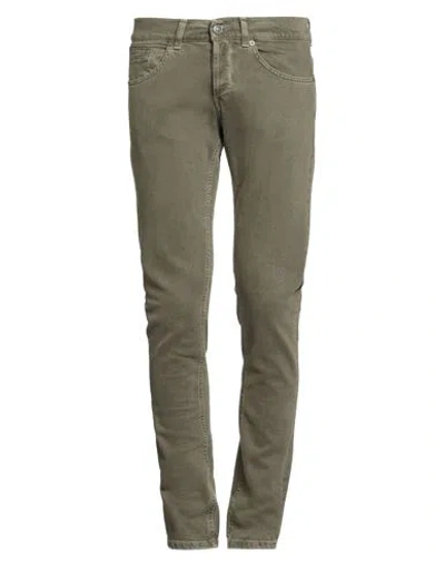 Dondup Man Jeans Sage Green Size 30 Cotton, Elastane