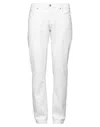 Dondup Man Jeans White Size 33 Cotton, Elastane