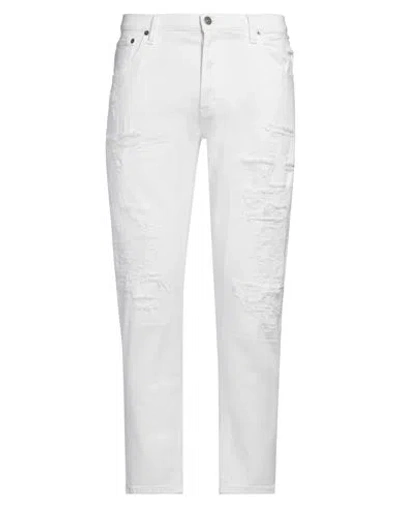 DONDUP DONDUP MAN JEANS WHITE SIZE 34 COTTON, ELASTOMULTIESTER, ELASTANE