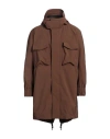 Dondup Man Overcoat & Trench Coat Brown Size 42 Polyester