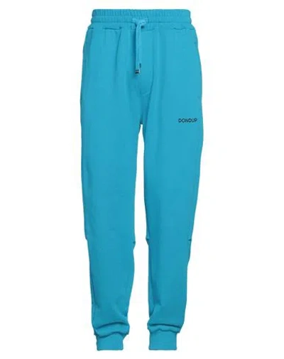 Dondup Man Pants Azure Size L Cotton In Blue