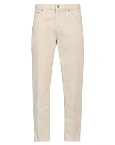 DONDUP DONDUP MAN PANTS BEIGE SIZE 29 COTTON, ELASTANE