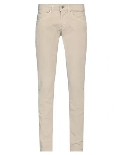 Dondup Man Pants Beige Size 29 Cotton, Elastane In Sand