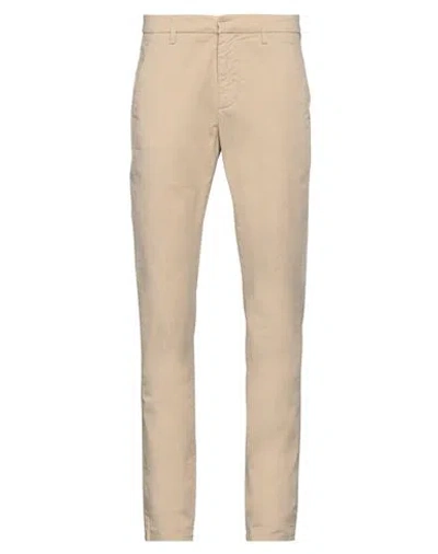 DONDUP DONDUP MAN PANTS BEIGE SIZE 29 COTTON, ELASTANE