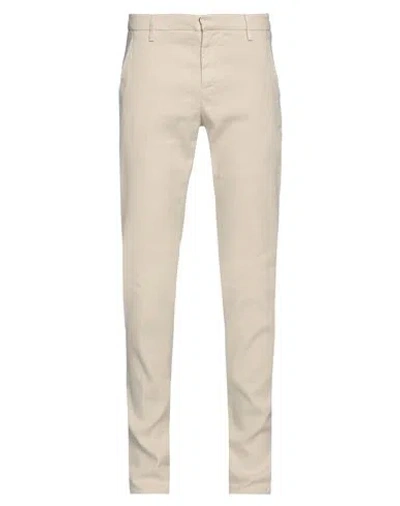 Dondup Man Pants Beige Size 30 Linen, Lyocell, Elastane In Neutral