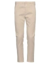 Dondup Man Pants Beige Size 30 Linen, Lyocell, Elastane In Beige