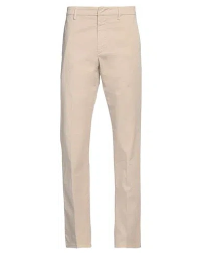 DONDUP DONDUP MAN PANTS BEIGE SIZE 35 COTTON, ELASTANE
