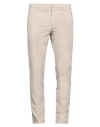 Dondup Man Pants Beige Size 32 Cotton, Elastane