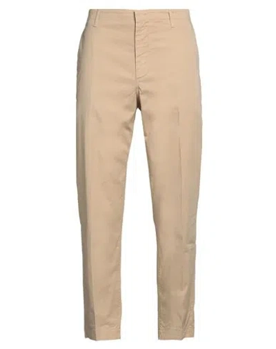 Dondup Man Pants Beige Size 33 Cotton, Elastane In Beige