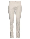 Dondup Man Pants Beige Size 32 Cotton, Elastane In White