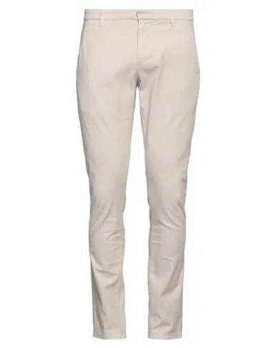 Dondup Man Pants Beige Size 32 Cotton, Elastane In White