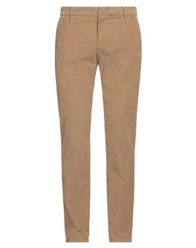 Dondup Man Pants Beige Size 33 Cotton, Elastane In Brown