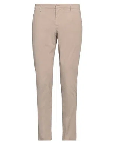 Dondup Man Pants Sand Size 35 Cotton, Elastane In Beige