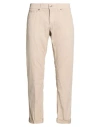 Dondup Man Pants Beige Size 35 Cotton, Elastane In Brown