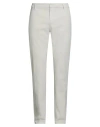 Dondup Man Pants Grey Size 30 Modal, Cotton, Elastane In Silver