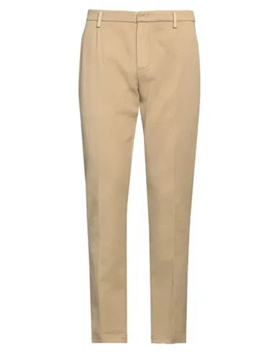 Dondup Man Pants Beige Size 36 Cotton, Elastane