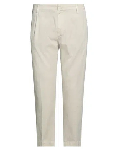 Dondup Man Pants Beige Size 36 Cotton, Elastane In Neutral