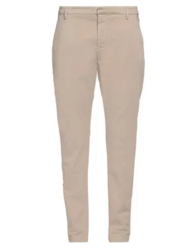 DONDUP DONDUP MAN PANTS BEIGE SIZE 35 COTTON, ELASTANE