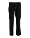 Dondup Solid Black Gaubert Slim Silhouette Trousers In Black
