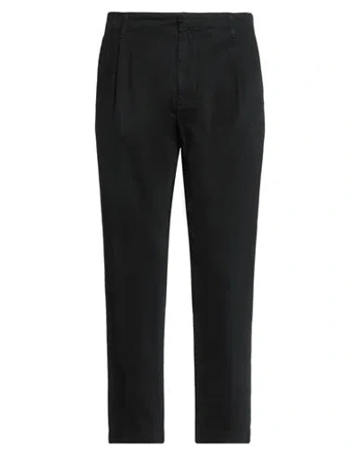 DONDUP DONDUP MAN PANTS BLACK SIZE 35 COTTON, ELASTANE