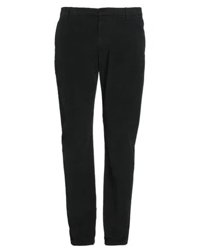 DONDUP DONDUP MAN PANTS BLACK SIZE 35 COTTON, ELASTANE