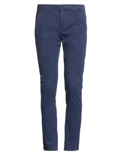 Dondup Man Pants Blue Size 31 Cotton, Elastane