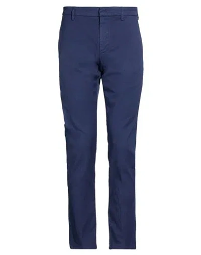 DONDUP DONDUP MAN PANTS BLUE SIZE 31 COTTON, ELASTANE