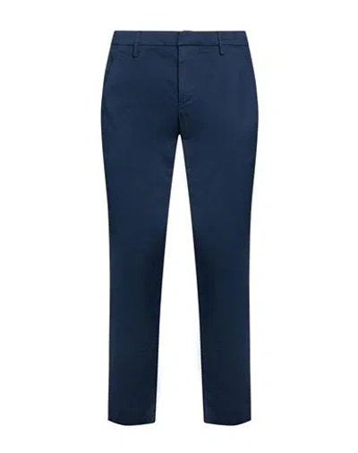 Dondup Man Pants Blue Size 32 Cotton, Elastane