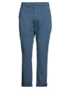 Dondup Man Pants Blue Size 38 Cotton, Elastane In Blue