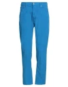 Dondup Man Pants Bright Blue Size 31 Cotton, Elastane