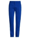 Dondup Man Pants Bright Blue Size 35 Cotton, Elastane