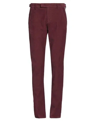 Dondup Man Pants Burgundy Size 31 Cotton, Elastane In Red