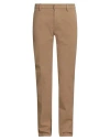Dondup Man Pants Camel Size 30 Cotton, Elastane In Sand