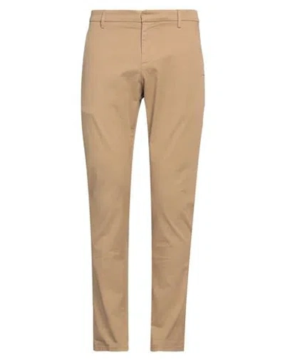 DONDUP DONDUP MAN PANTS CAMEL SIZE 30 COTTON, ELASTANE