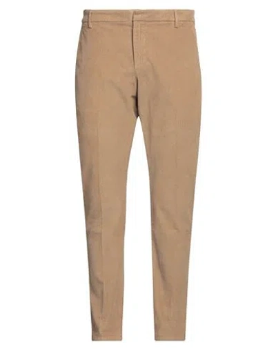 DONDUP DONDUP MAN PANTS CAMEL SIZE 31 COTTON, ELASTANE