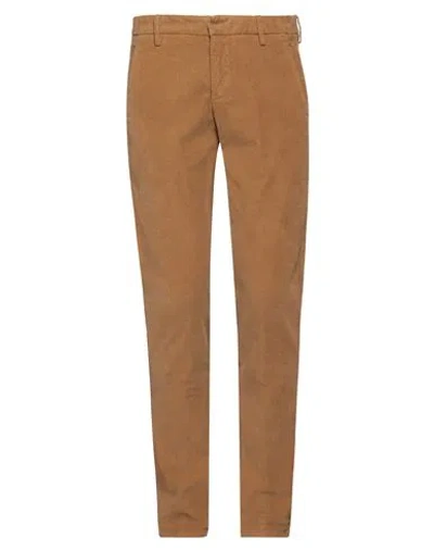 Dondup Man Pants Camel Size 31 Cotton, Elastane In Brown