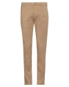 Dondup Man Pants Camel Size 31 Cotton, Elastane In Beige