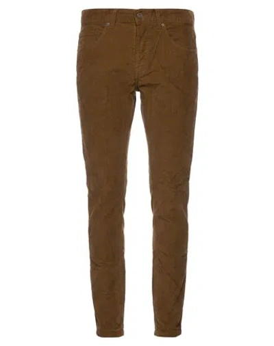 Dondup Man Pants Camel Size 31 Cotton, Lyocell, Elastane In Brown