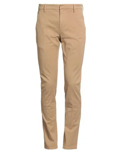 DONDUP DONDUP MAN PANTS CAMEL SIZE 32 COTTON, ELASTANE
