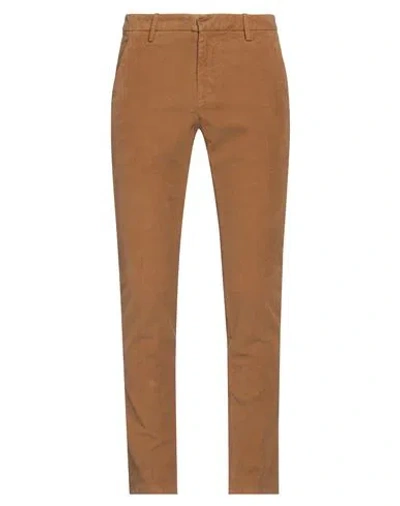 Dondup Man Pants Camel Size 32 Cotton, Elastane In Beige