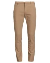 Dondup Man Pants Camel Size 32 Cotton, Elastane In Brown