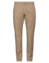Dondup Man Pants Camel Size 34 Cotton, Lyocell, Elastane In Beige